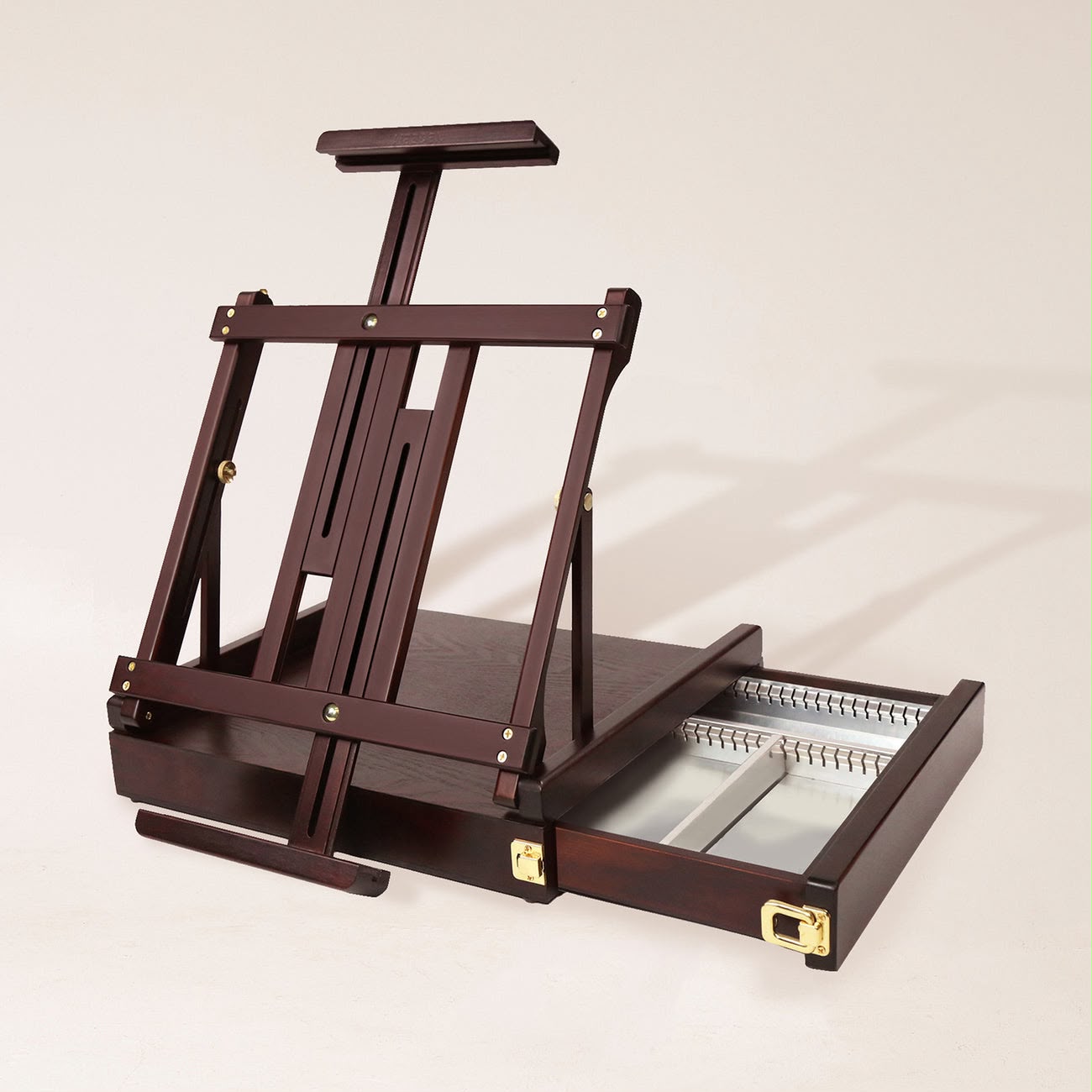 כן ציור שולחני מעץ עם מגירת אחסון – MEEDEN Sketchbox Easel (W05)