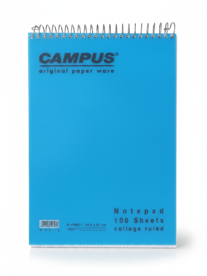 מחברת ספירלה Campus כחולה 100 דפים college ruled