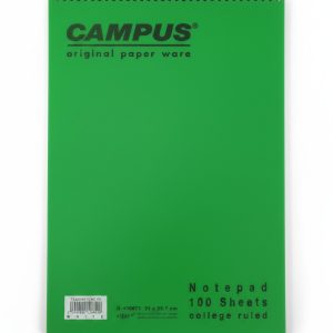 מחברת ספירלה ירוקה CAMPUS 100 דפים college ruled A4
