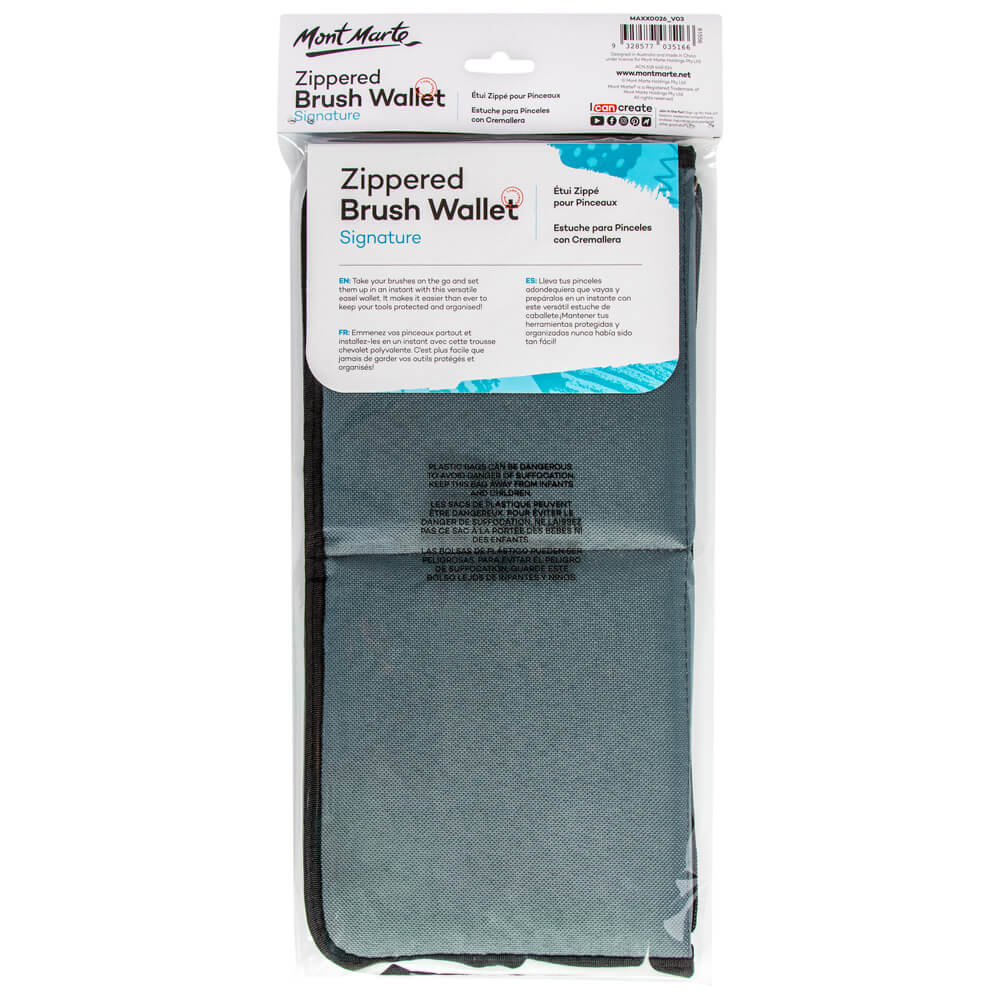 תיק נשיאה ואחסון למכחולים עם רוכסן - Mont Marte Signature – תמונה 2