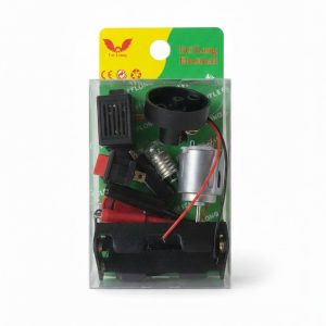 ערכת חשמל לימודית של Fei Long Electrical עם מנוע, נורה, מתג ומחזיק סוללות